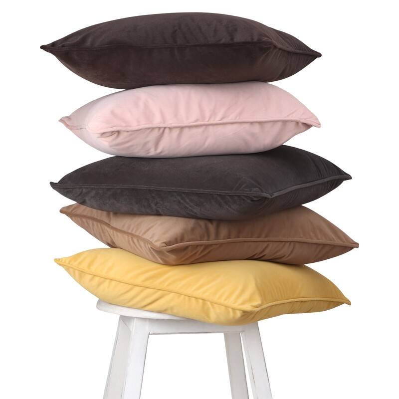 A1HC Set of 2 Luxurious Fine Soft Velvet Throw Pillow Covers Only, For Sofas, Beds, Vibrant Colors and Hidden Zipper