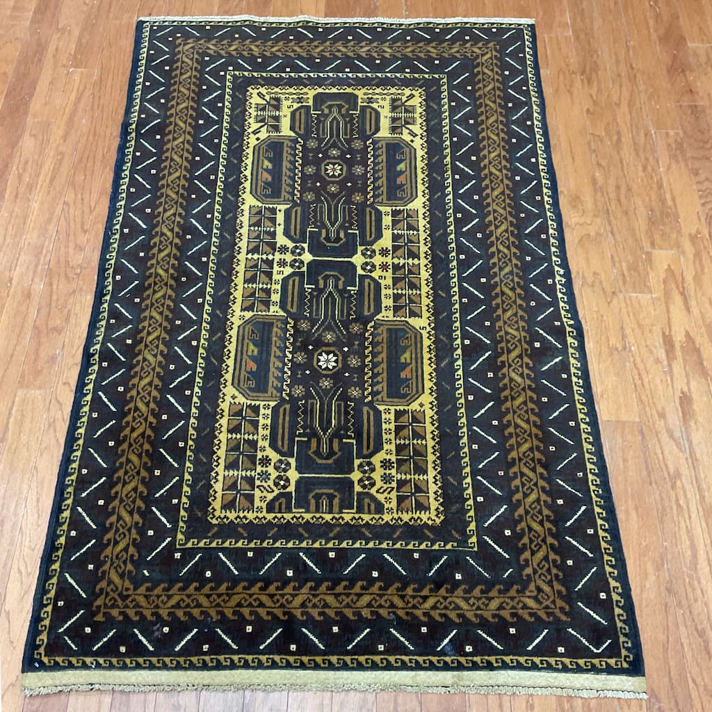 HERAT ORIENTAL Handmade Balouchi Wool Rug - 3'6" x 5'9"