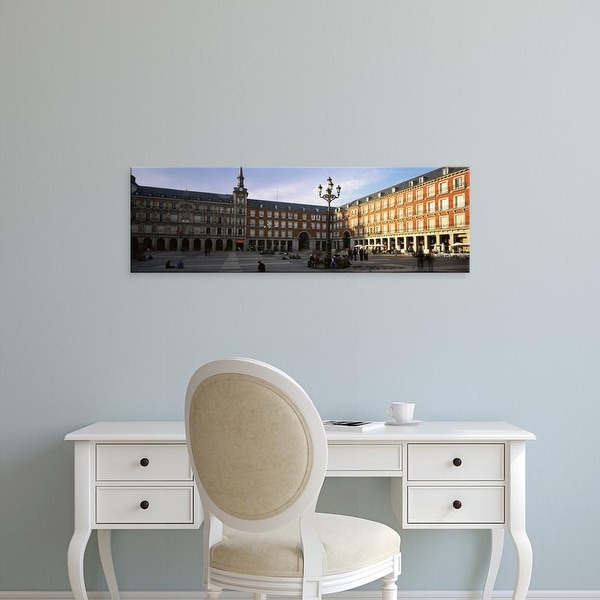 Easy Art Prints Panoramic Images's 'Tourists in the courtyard of a building, Plaza Mayor, Madrid, Spain' Canvas Art