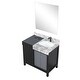 preview thumbnail 113 of 157, Lexora Zilara Bathroom Vanity Complete Set in Black and Grey with Faucet