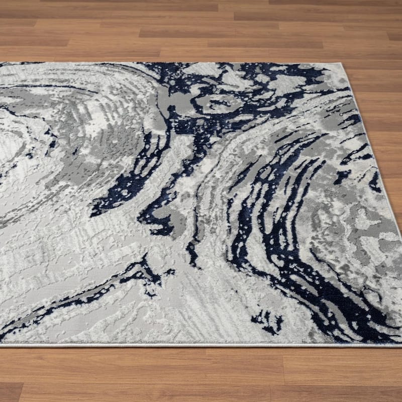 Luxe Weavers Marble Swirl Area Rug, Stain-Resistant Carpet