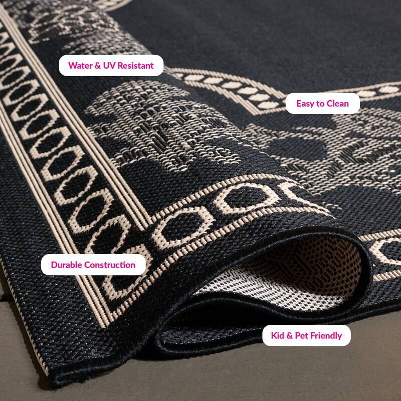 SAFAVIEH Courtyard Terry Indoor/ Outdoor Waterproof Patio Backyard Rug