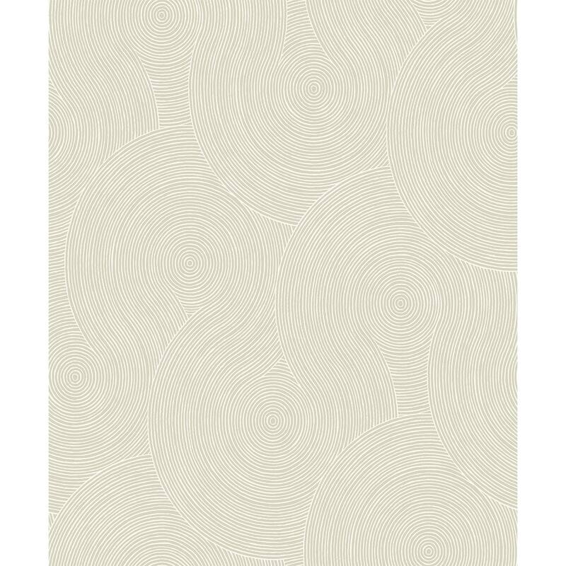 NextWall Swirl Geo Peel and Stick Wallpaper - 20.9 in. W x 18 ft. L - Light Beige