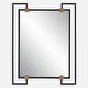 preview thumbnail 1 of 4, Uttermost 09957 Ivey 32-1/2" W x 42" H Square Framed Bathroom Mirror Black Iron