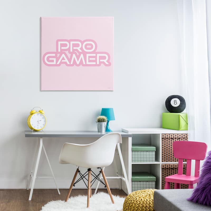Stupell Pastel Pink Pro Gamer Canvas Wall Art Design By Yass Naffas Designs