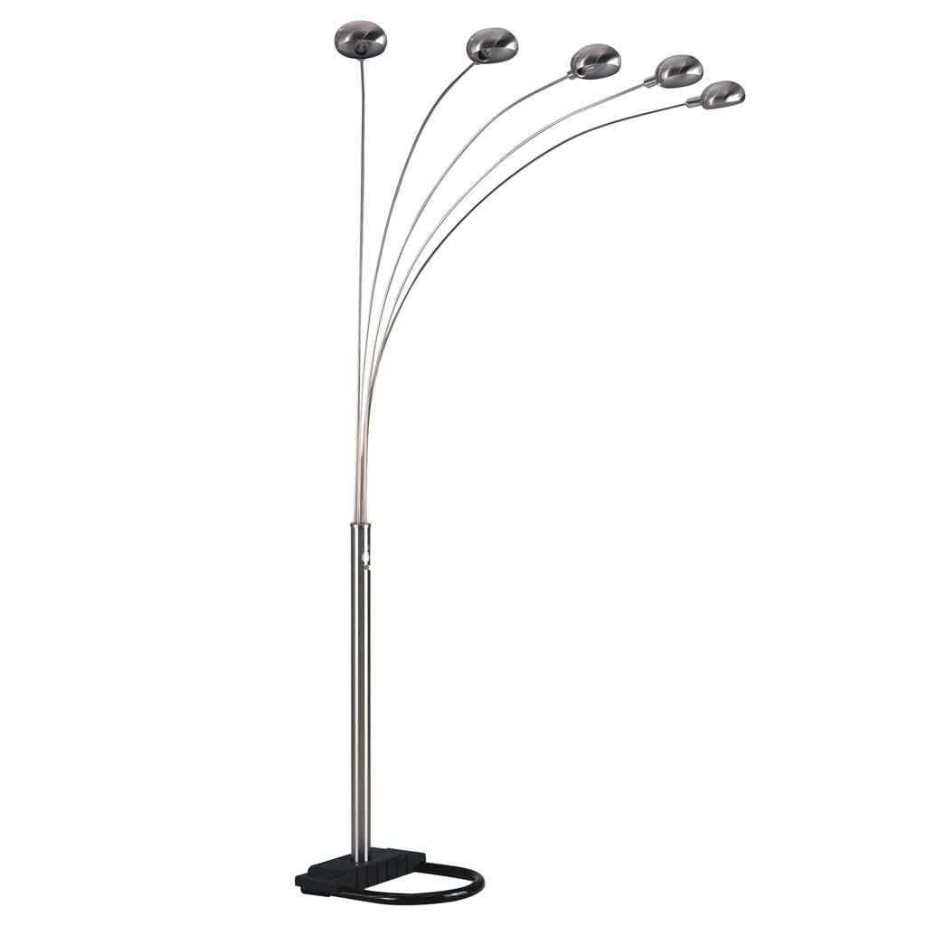 Silver 5-Head Cap Style Floor Lamp