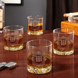 Winchester Monogram Etched Whiskey Glasses