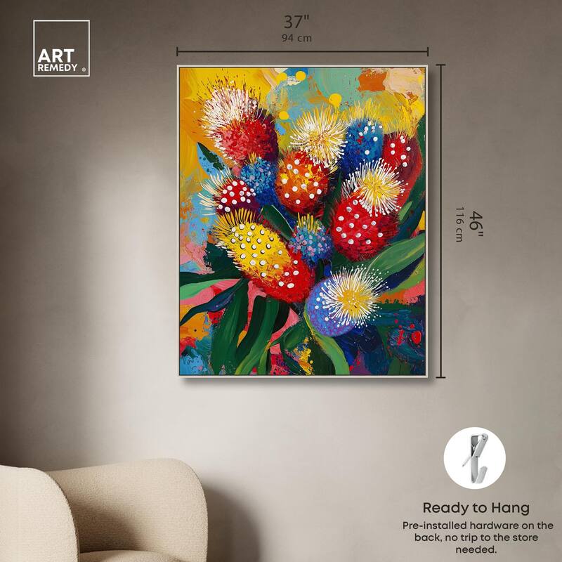 Vivid Flora II Canvas by Art Remedy