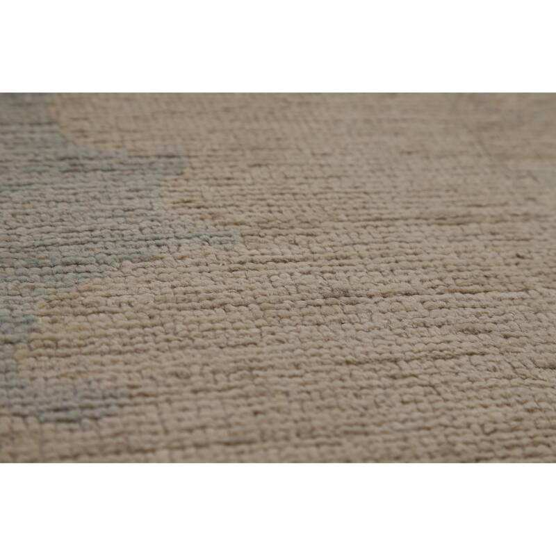 Vegetable Dye Oushak Turkish Area Rug Handmade Oriental Wool Carpet - 9'0"x 11'10"