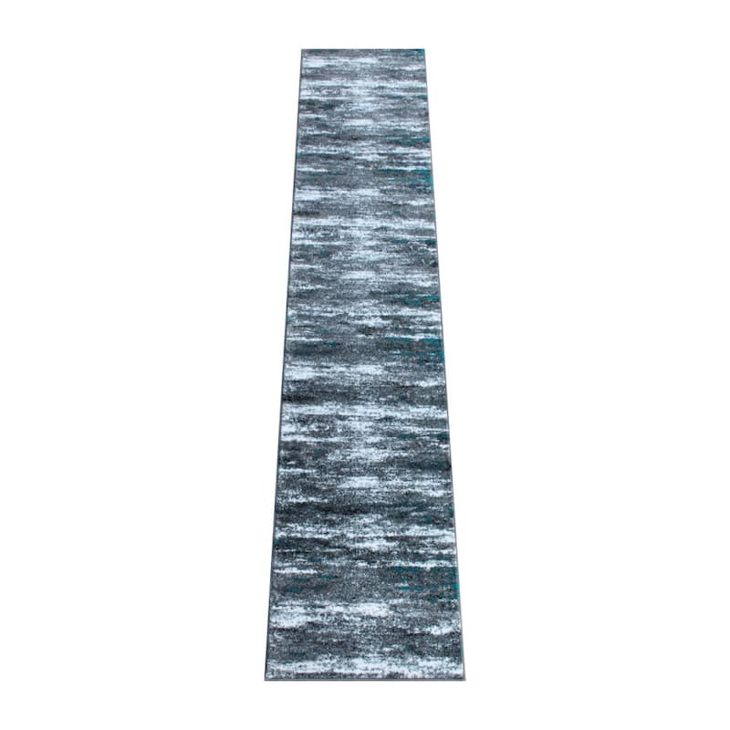 Distressed Motif Indoor Jute Back Olefin Area Rug