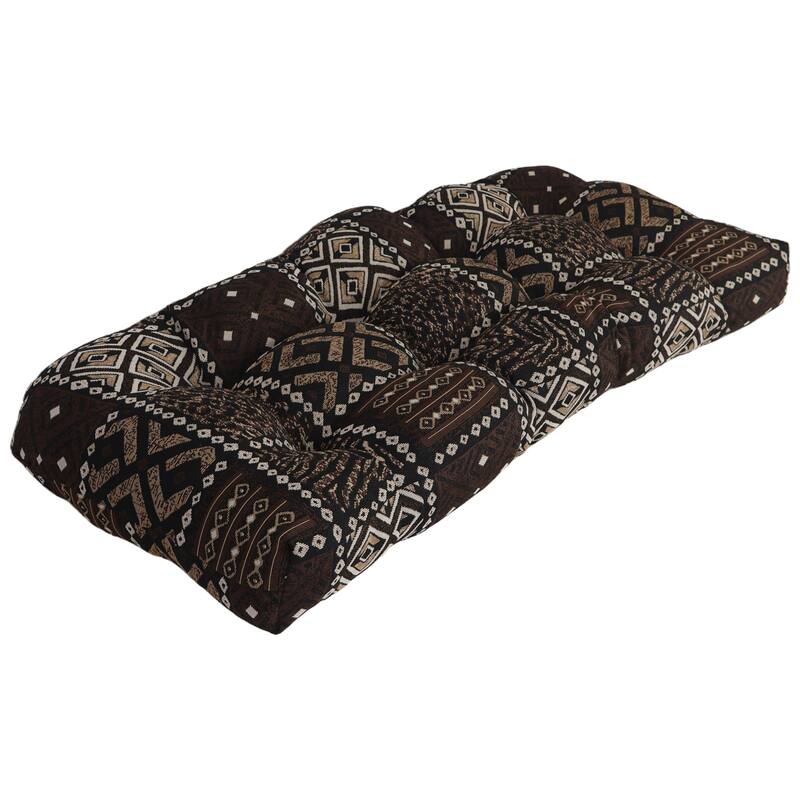 42-inch by 19-inch Rounded Back Tapestry Loveseat Cushion (Multiple Patterns) - 42 x 19