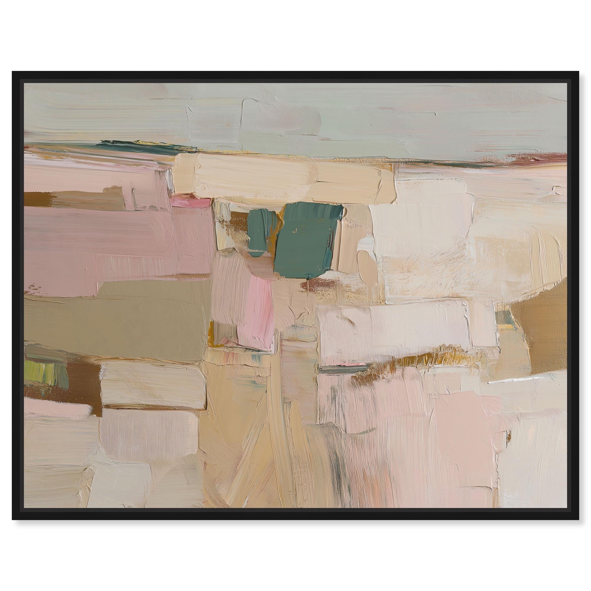 Earthy Glam Gold II Boho Decor Framed Canvas Print by Art Remedy