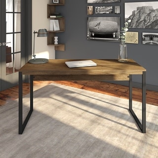 Carbon Loft Jannah Rustic Brown Embossed Writing Desk