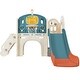 preview thumbnail 29 of 33, Kids Slide Playset Structure,Freestanding Castle Crawling Playhouse Blue+Red
