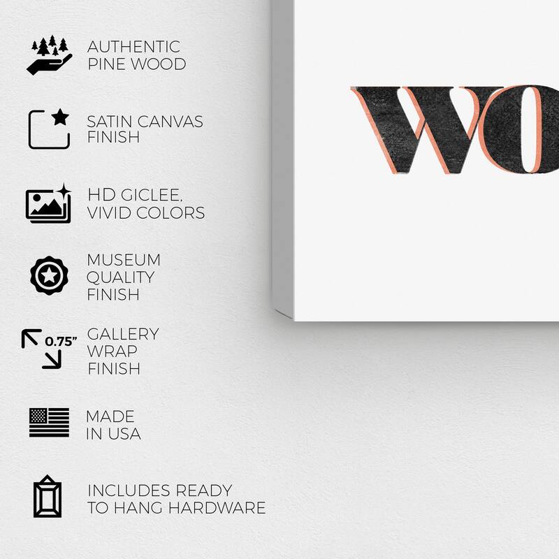 Wynwood Studio Prints Typography and Quotes Live In Wonder Black and Modern & Contemporary Wall Art Canvas Print