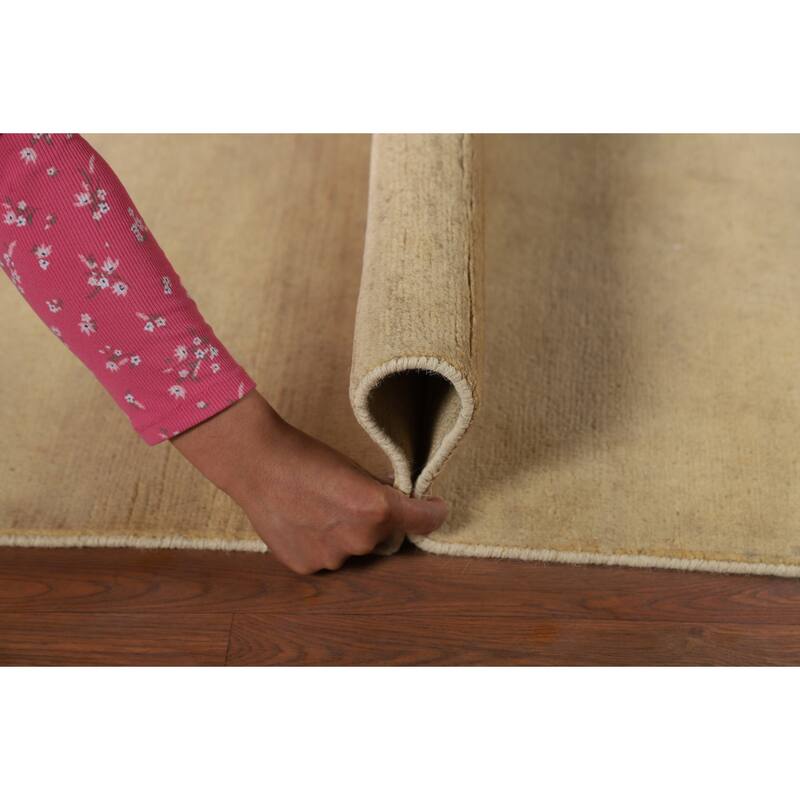 Gabbeh Modern Foyer Rug Handmade Solid Wool Carpet - 2'8"x 4'1"