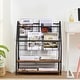 preview thumbnail 2 of 14, VECELO 29.53" H 4-Tier Metal Frame Magazine Rack Open Shelf Bookcase Storage Organizer for Living Room