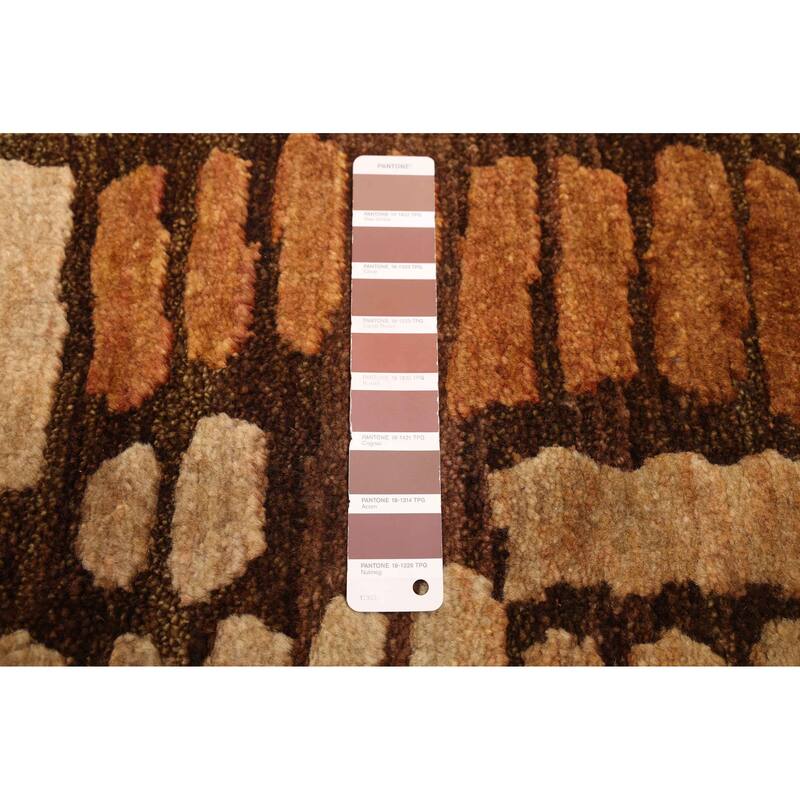 ECARPETGALLERY Hand-knotted Tangier Brown Wool Rug - 8'2 x 9'9