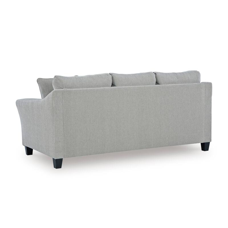 Roundhill Furniture Elaris Contemporary Flared Arm Sofa with Soft Chenille Upholstery, Taupe - 7'6" x 9'6"