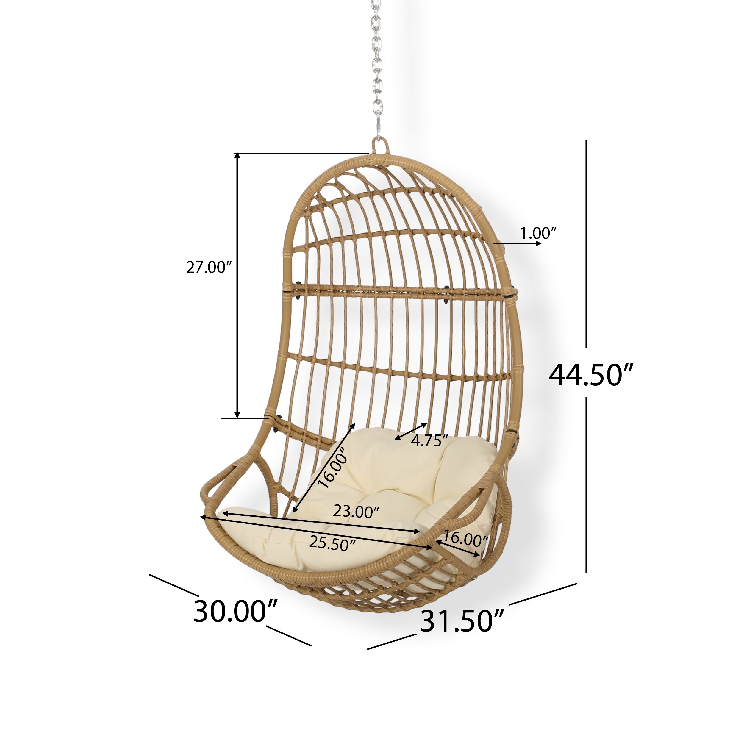Richards wicker hanging chair store
