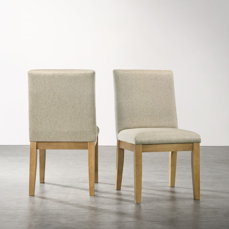 Contemporary Solid Wood Dining Chairs, Set of 2