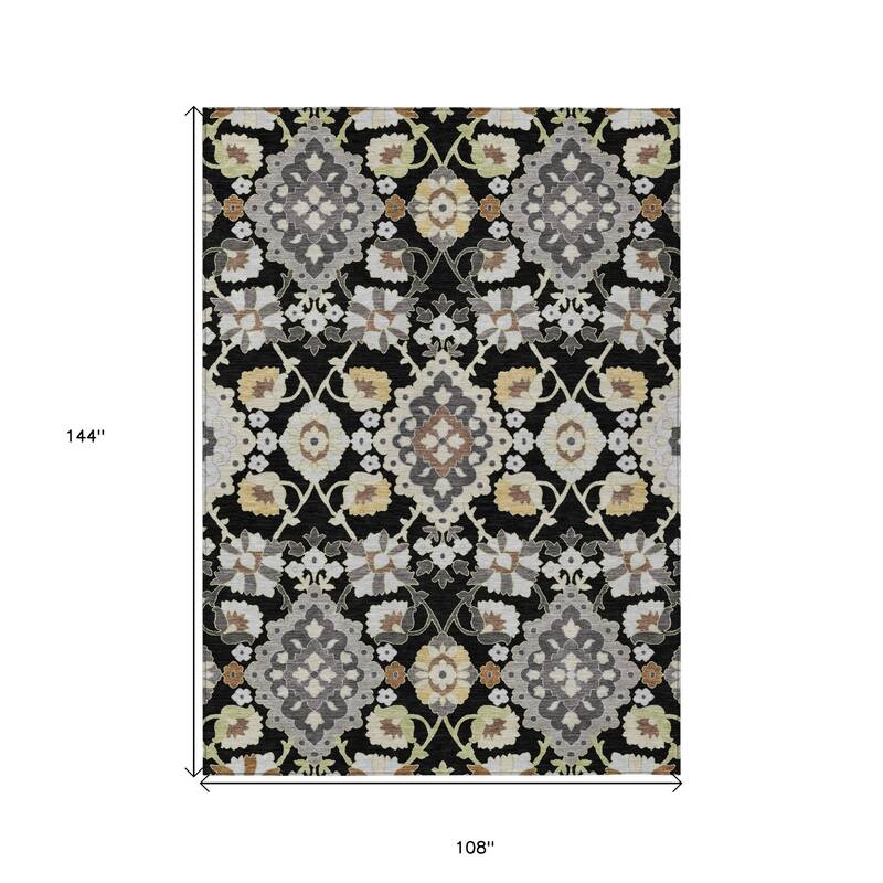HomeRoots Oriental Traditional Rectangle Outdoor Rug