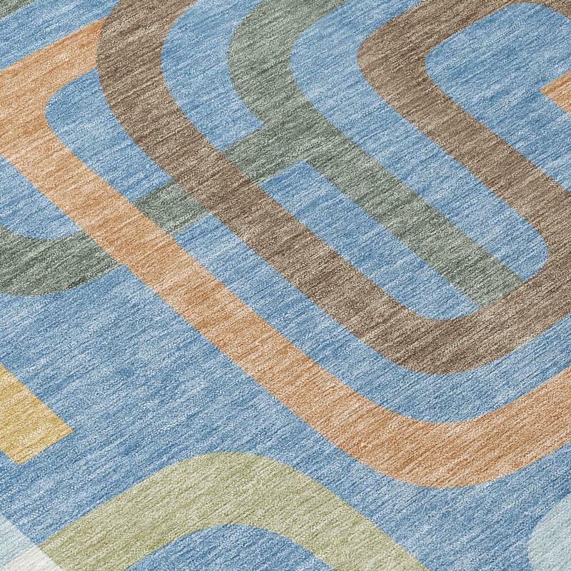 Machine Washable Indoor/ Outdoor Modern Penner Chantille Rug