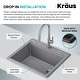 preview thumbnail 78 of 146, KRAUS Bellucci Workstation Topmount Drop-in Granite Kitchen Sink