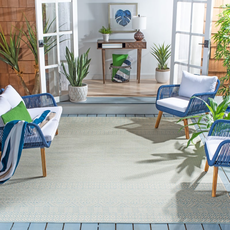 SAFAVIEH Courtyard Velia Indoor/ Outdoor Waterproof Patio Backyard Rug