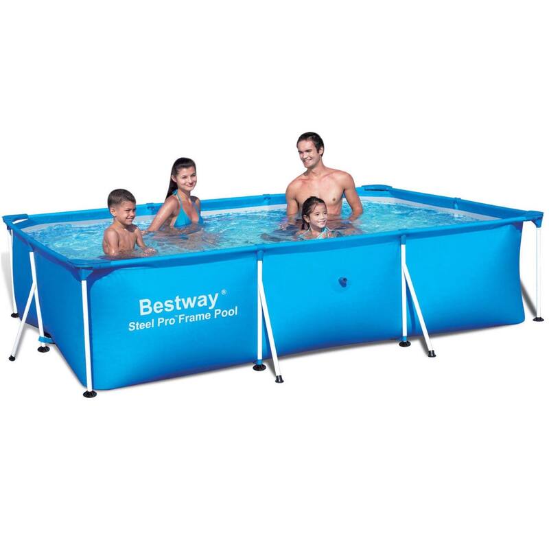 Bestway Steel Pro 8.5'x67"x24" Rectangular Above Ground Outdoor Swimming Pool