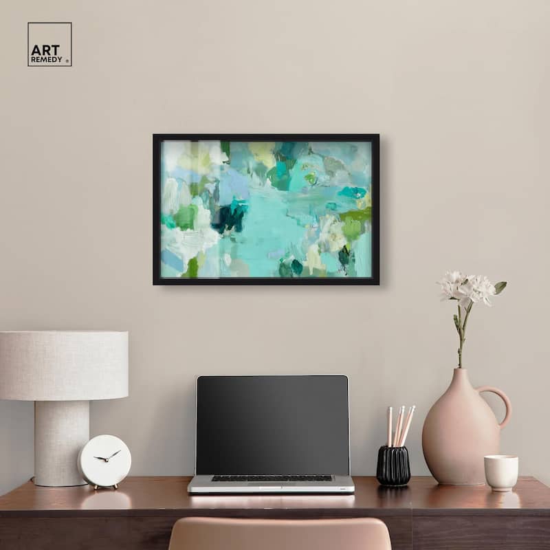 Alista Green Blues Shadowbox by Art Remedy