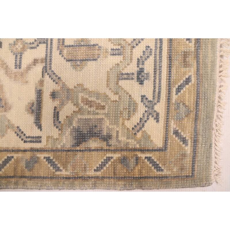 ECARPETGALLERY Hand-knotted Modern Oushak Sage Wool Rug - 9'0 x 12'3
