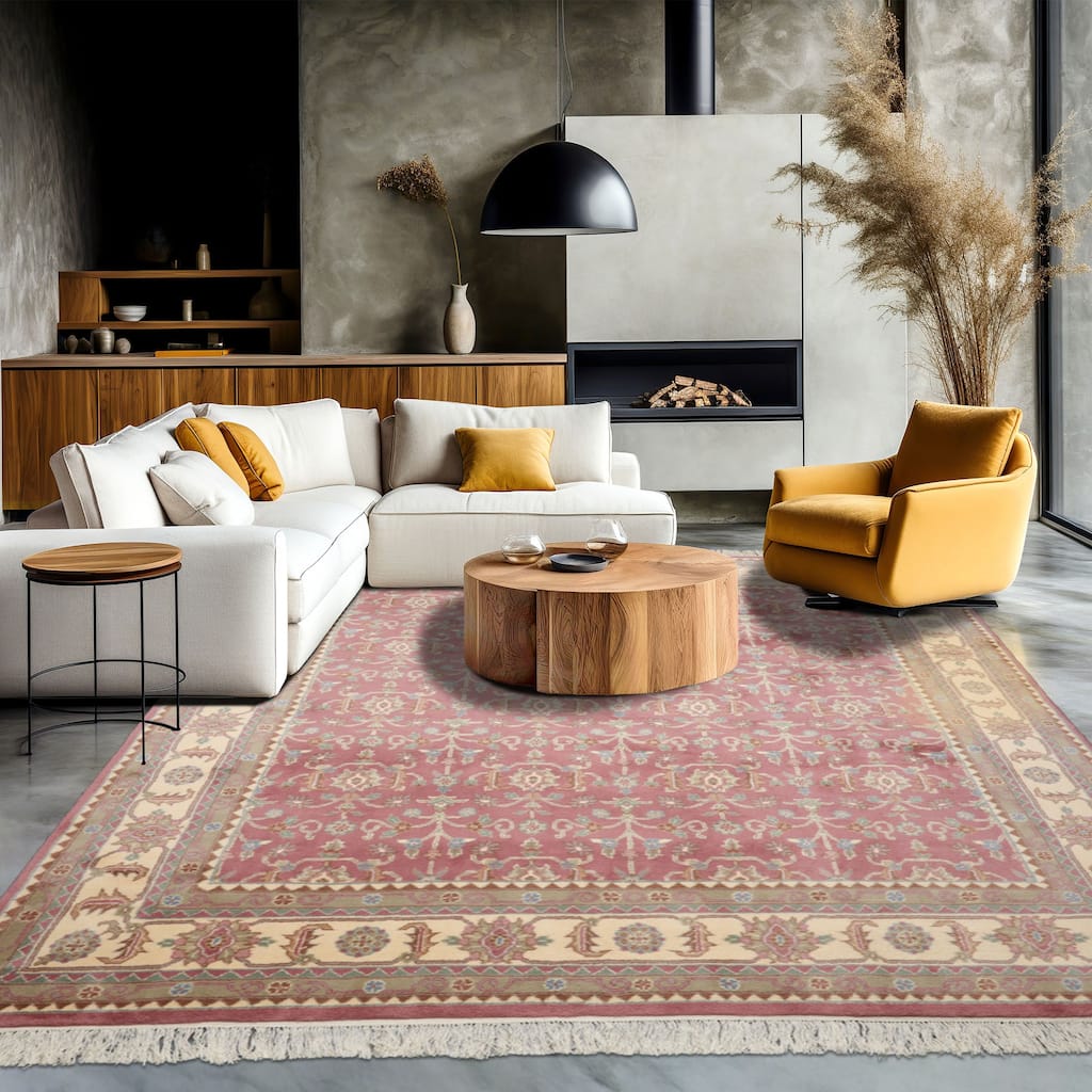 8x10 Hand Knotted New Zewland Wool Agra Plush Pile Pande Cameron Rug - 8' x 10'