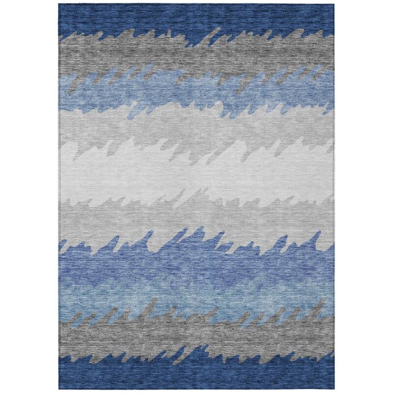 HomeRoots Striped Transitional Rectangle Outdoor Rug