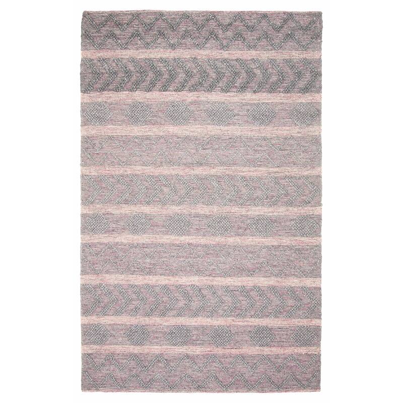 ECARPETGALLERY Braid weave Sienna Grey Wool Rug - 6'0 x 9'5 - Grey - 6'0 x 9'5