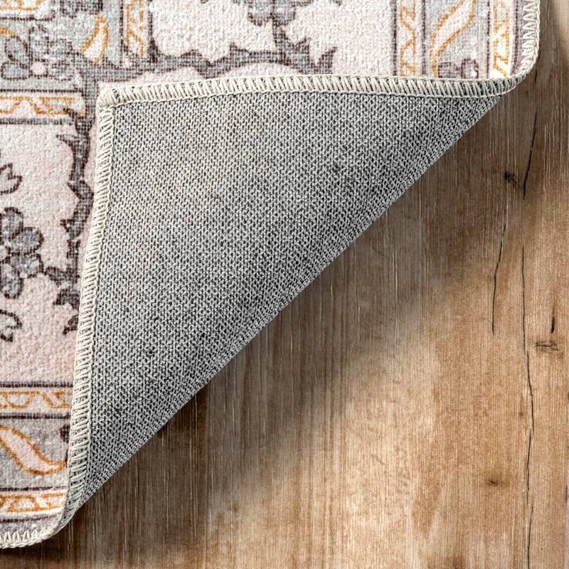 Nuloom Ren SpinClean Vintage Floral Machine Washable Area Rug