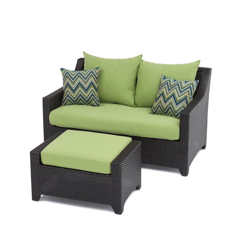 Deco 5 Piece Sunbrella Outdoor Patio Love & Club Fire Set