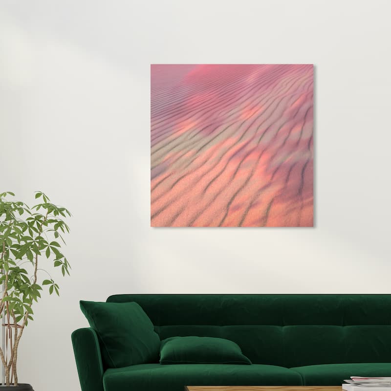 Wynwood Studio Canvas Nature and Landscape Wind colored the sand Pink and Modern & Contemporary Wall Art Canvas Print - 30 x 30