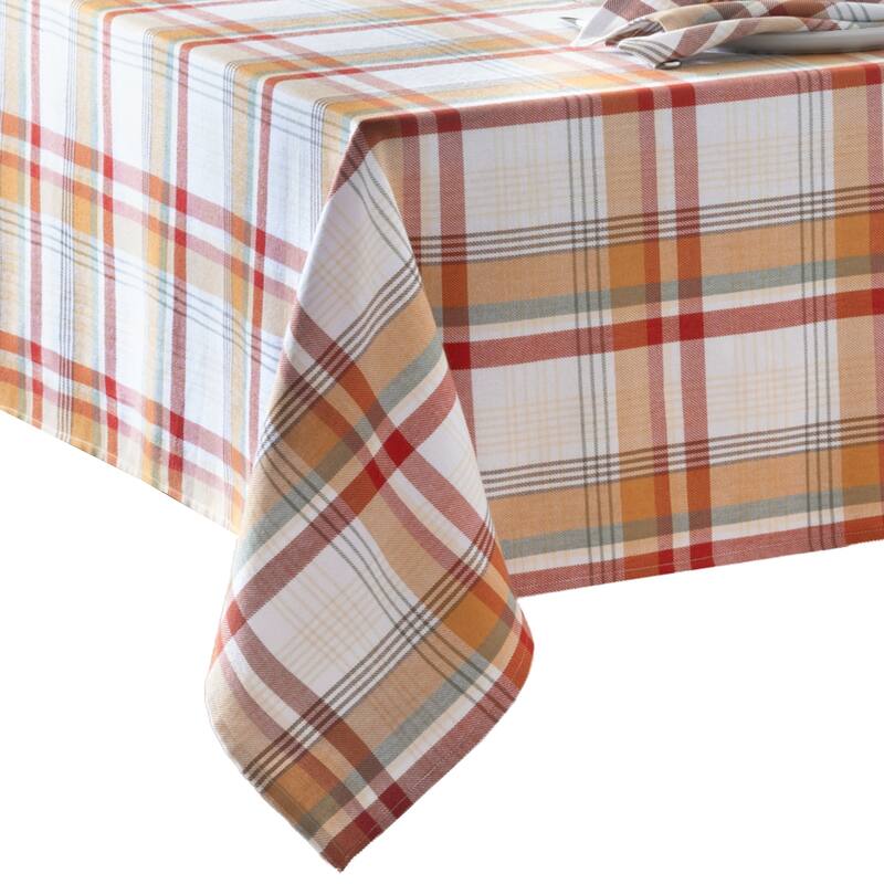 Seneca Plaid Harvest Cotton Tablecloth