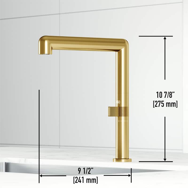 VIGO Jewel 11" H Single Handle Kitchen Bar Faucet