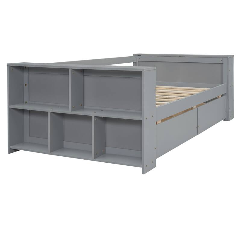 Double sofa bed with shelves and drawers