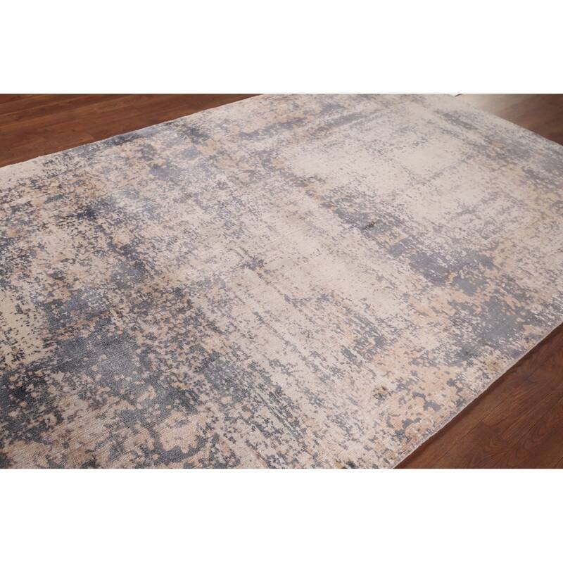 Abstract Modern Area Rug Hand-Knotted Wool Carpet - 5'0"x 7'11"