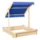 preview thumbnail 9 of 9, Outsunny Kids Sandbox with Cover, Outdoor Sandbox with Canopy - 47.25" x 47.25" x 47.25"