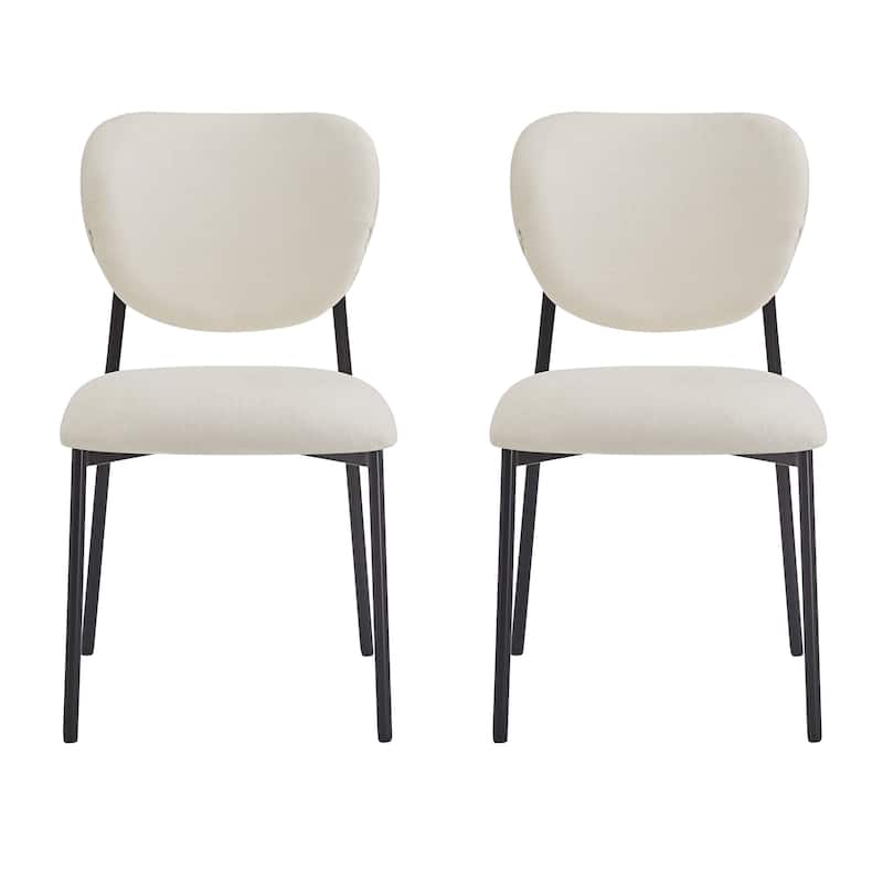 Dining Chairs Set of 2, Parsons Chair Upholstered Chair with Metal Legs