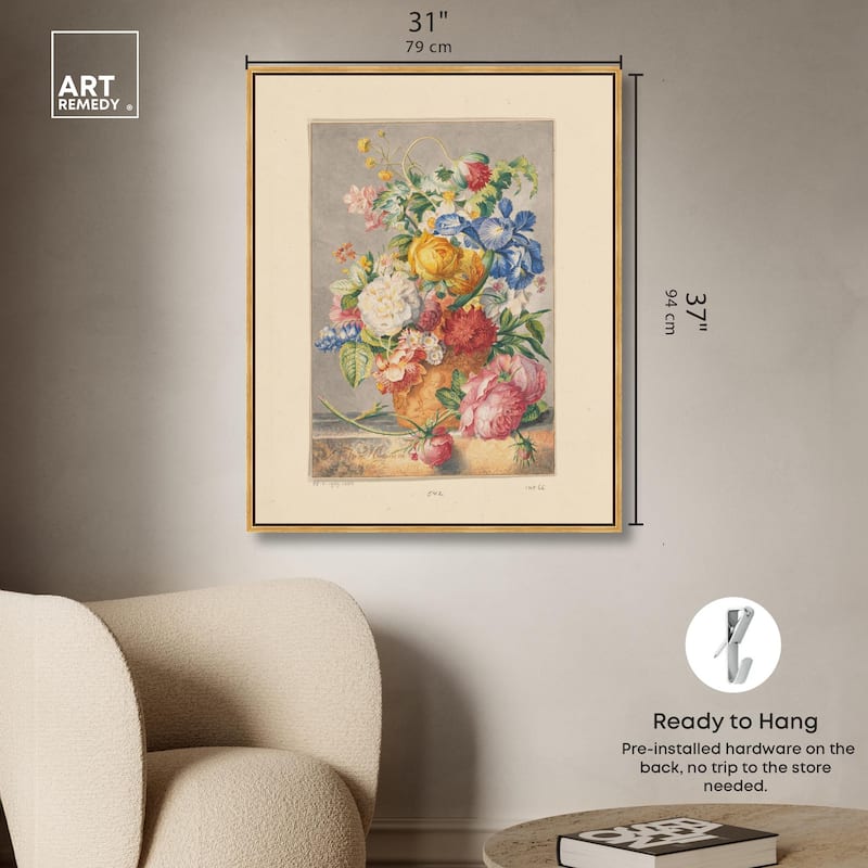 Bloemenstilleven 1777 Canvas by Art Remedy
