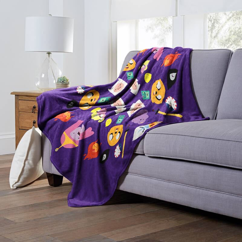Cartoon Network Adventure Time Adventure Kalidescope Silk Touch Throw Blanket