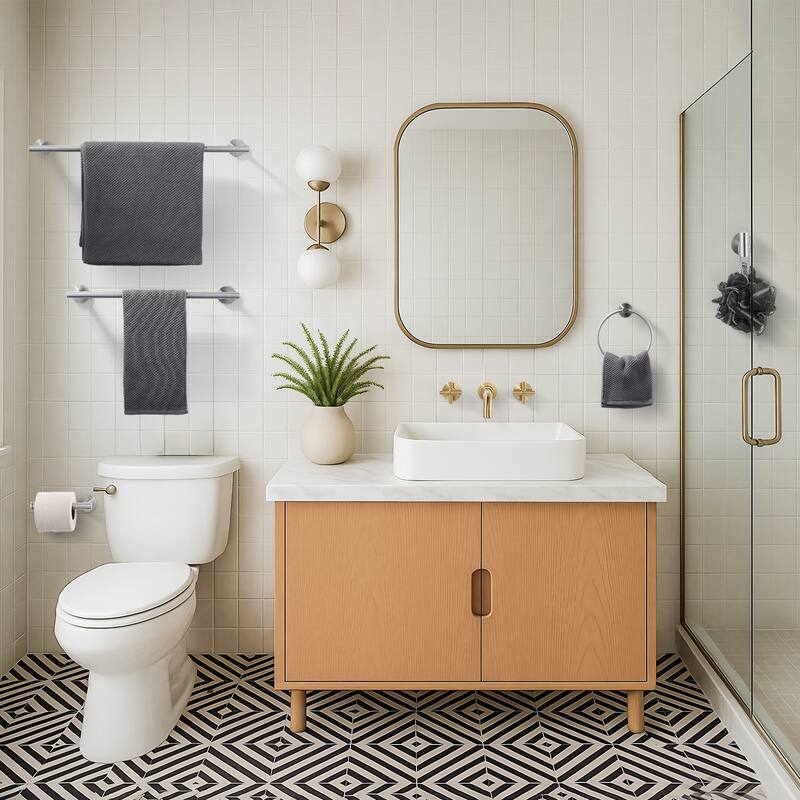 WOWOW 6-Piece Bath Hardware Set with Mounting Hardware