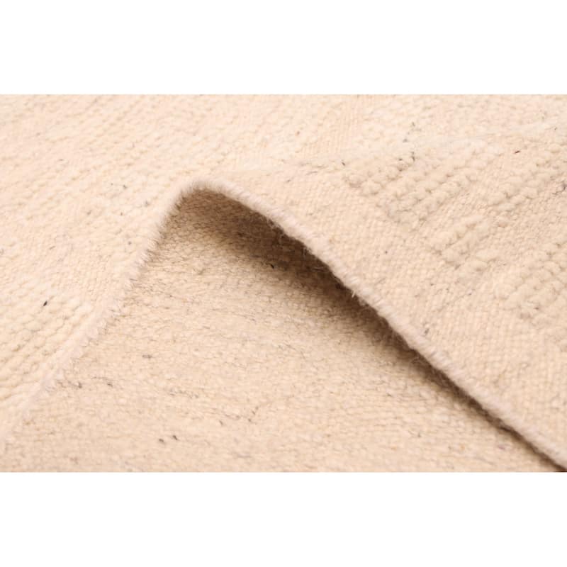 ECARPETGALLERY Hand-knotted Looma Cream Wool Rug - 8'0 x 9'11