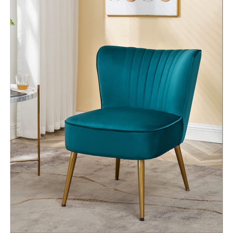Us Pride Furniture Sauter 23.2" Wide Mid-Century Modern Microfiber Accent Chair
