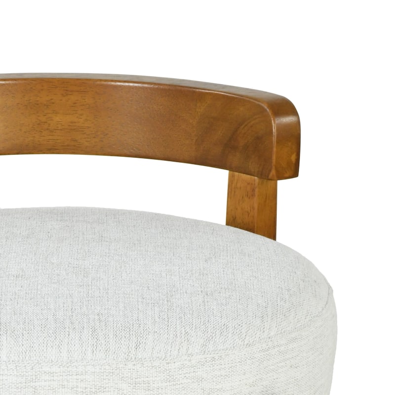 Christopher Knight Home - Elise Modern Low Back Barstool Set with Rounded Seat and Rubberwood Frame